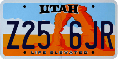 UT license plate Z256JR