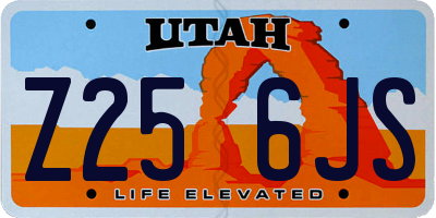 UT license plate Z256JS