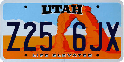 UT license plate Z256JX