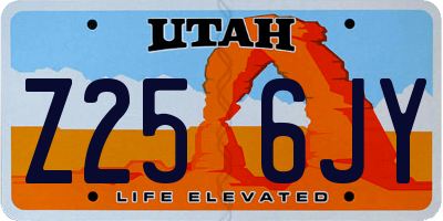 UT license plate Z256JY