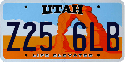UT license plate Z256LB