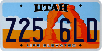 UT license plate Z256LD