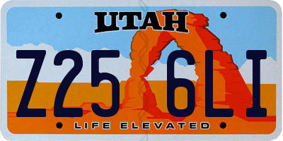 UT license plate Z256LI