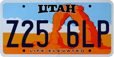 UT license plate Z256LP