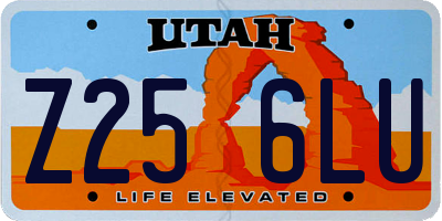 UT license plate Z256LU