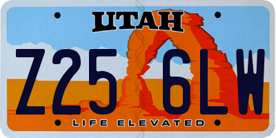 UT license plate Z256LW