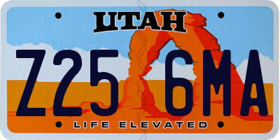 UT license plate Z256MA