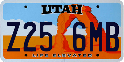 UT license plate Z256MB