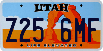 UT license plate Z256MF