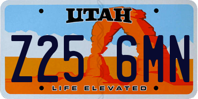 UT license plate Z256MN
