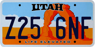 UT license plate Z256NF