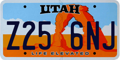 UT license plate Z256NJ