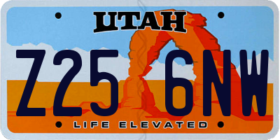 UT license plate Z256NW