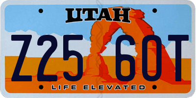 UT license plate Z256OT