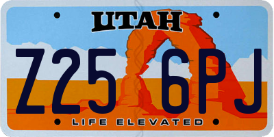UT license plate Z256PJ