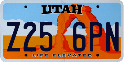 UT license plate Z256PN