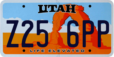 UT license plate Z256PP
