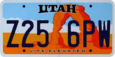 UT license plate Z256PW