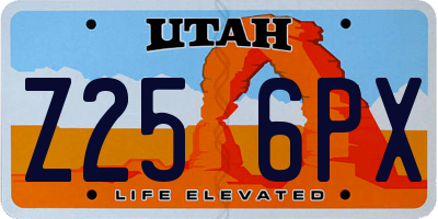 UT license plate Z256PX