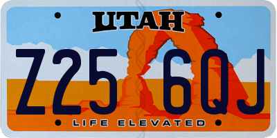 UT license plate Z256QJ
