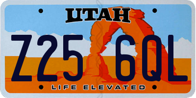UT license plate Z256QL