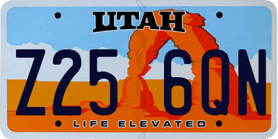 UT license plate Z256QN