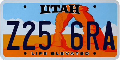 UT license plate Z256RA