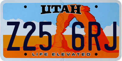 UT license plate Z256RJ
