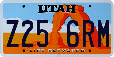 UT license plate Z256RM