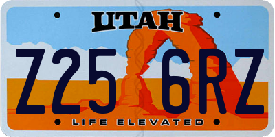UT license plate Z256RZ