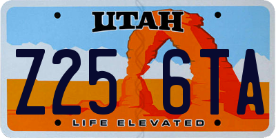 UT license plate Z256TA