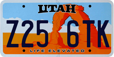 UT license plate Z256TK