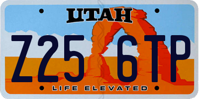UT license plate Z256TP