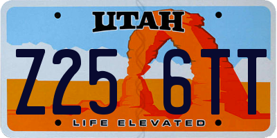 UT license plate Z256TT