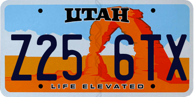UT license plate Z256TX