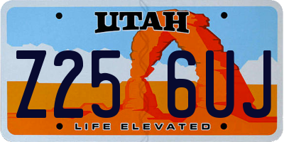 UT license plate Z256UJ