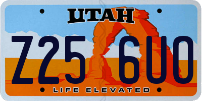 UT license plate Z256UO