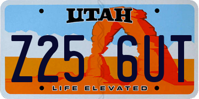 UT license plate Z256UT