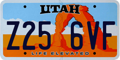 UT license plate Z256VF