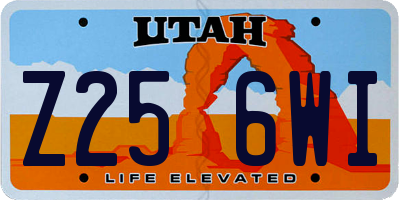 UT license plate Z256WI