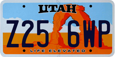 UT license plate Z256WP