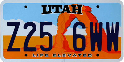 UT license plate Z256WW