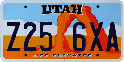 UT license plate Z256XA