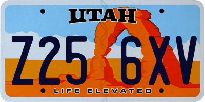 UT license plate Z256XV