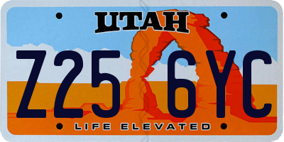 UT license plate Z256YC
