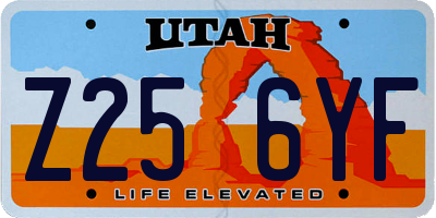 UT license plate Z256YF