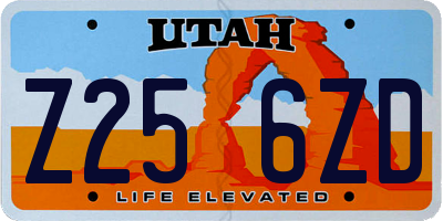 UT license plate Z256ZD