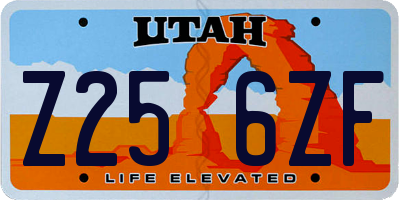 UT license plate Z256ZF