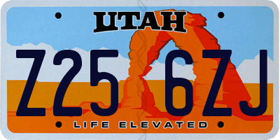 UT license plate Z256ZJ