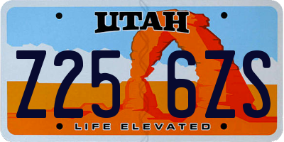 UT license plate Z256ZS